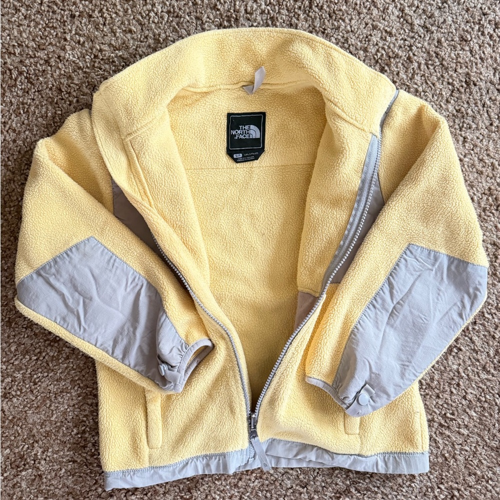 The North Face Yellow and Gray Zip-Up Jacket